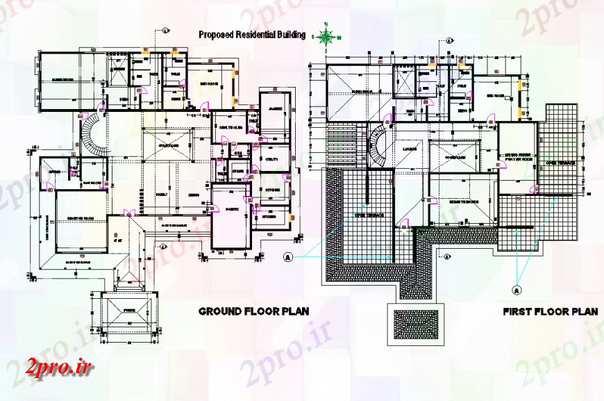 دانلود نقشه ساختمان اداری - تجاری - صنعتی پیشنهادی ساختمان مسکونی طرحی جزئیات 14 در 27 متر (کد139224)