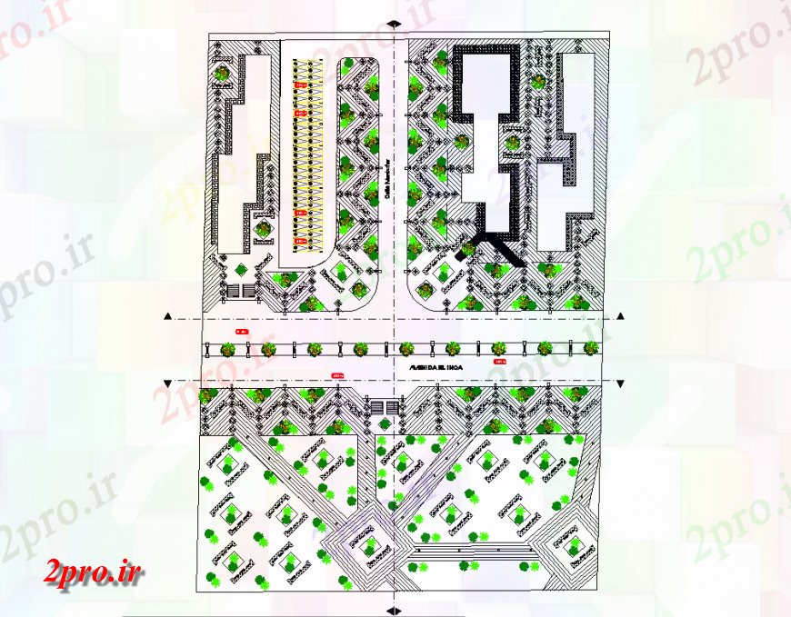 دانلود نقشه ساختمان اداری - تجاری - صنعتی زیرزمین و طبقه همکف ساختمان تجاری  طراحی (کد139246)
