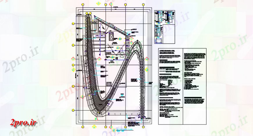 دانلود نقشه طراحی جزئیات ساختار برج طرحی سقف بالای جزئیات ساختار (کد139250)