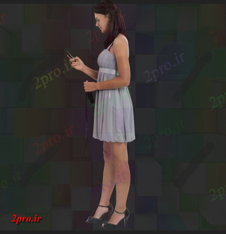 دانلود نقشه سه بعدی افراد ایستاده دختر تریدی طرحی مدل  JPEG (کد139255)