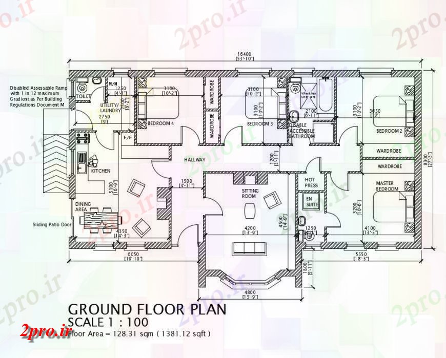 دانلود نقشه مسکونی ، ویلایی ، آپارتمان طرحی طبقه همکف از یک خانه طراحی، 8 در 15 متر (کد139311)