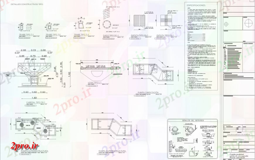 دانلود نقشه طراحی جزئیات ساختار اورژانس عابر پیاده خروج رمپ طراحی  (کد139322)