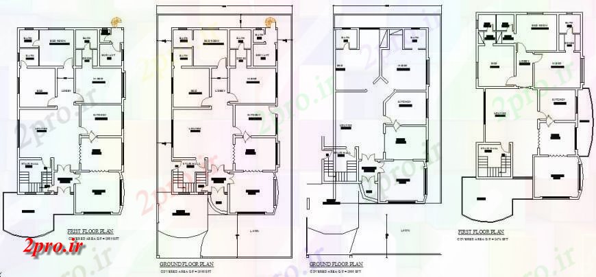 دانلود نقشه مسکونی ، ویلایی ، آپارتمان طرحی کار از جزئیات خانه مسکونی طرحی دو بعدی 17 در 20 متر (کد139348)