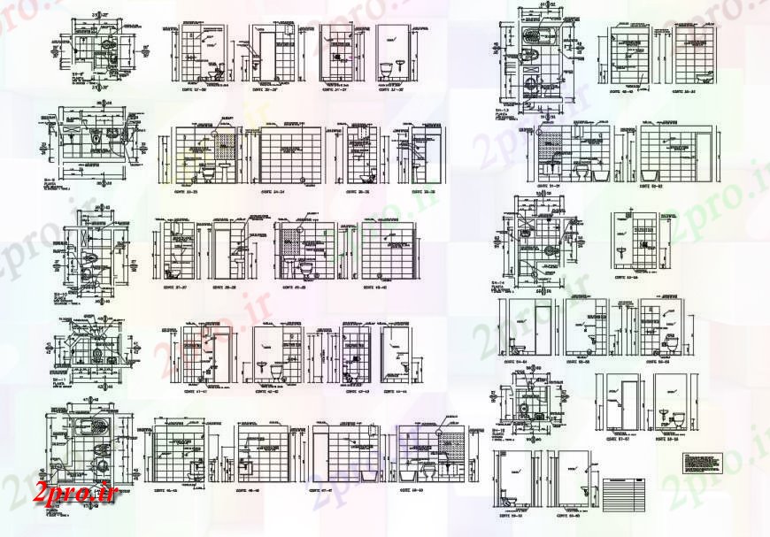 دانلود نقشه حمام مستر حمام (بخشی)   (کد139359)