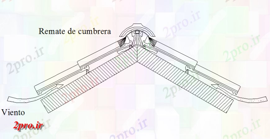 دانلود نقشه طراحی جزئیات ساختار سقف  ساختار طراحی جزئیات  (کد139410)