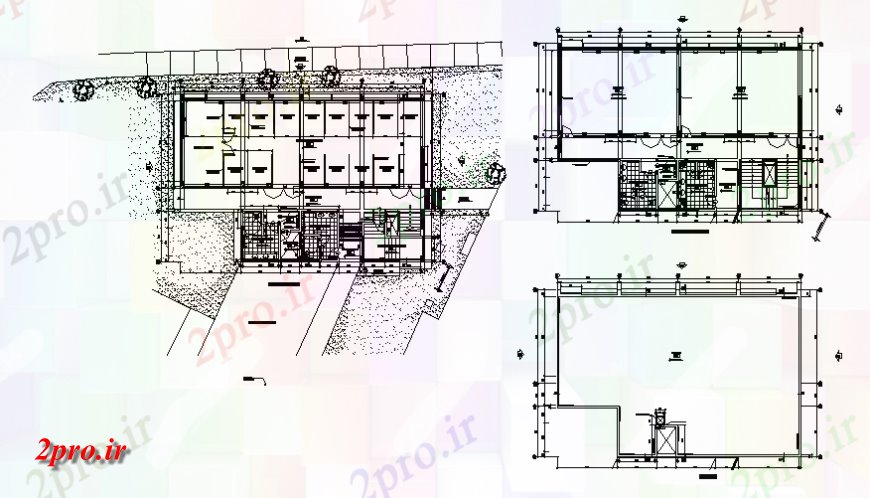 دانلود نقشه کارخانه صنعتی  ، کارگاه زمین صنعتی  کارخانه، اولین و طبقه دوم طرحی  (کد139421)