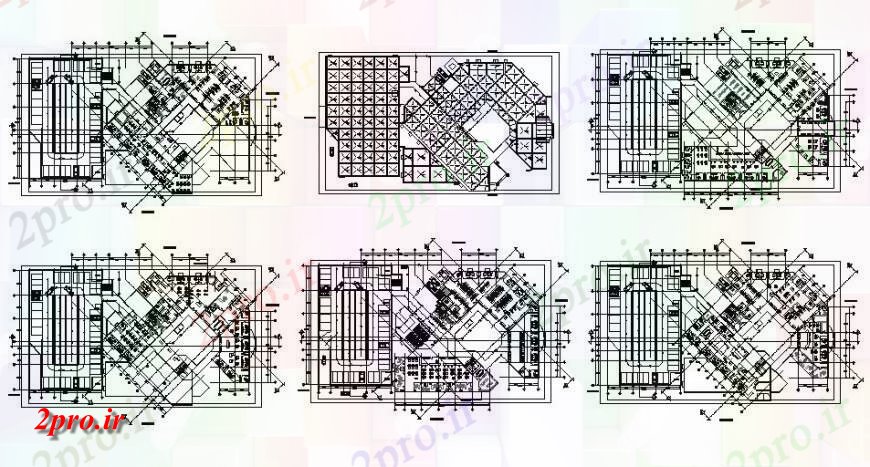 دانلود نقشه ساختمان اداری - تجاری - صنعتی تعاونی ساختار ساختمان طرحی جزئیات  چیدمان  دو بعدی   (کد139444)