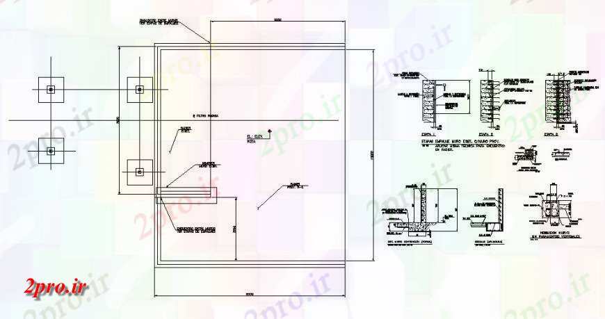 دانلود نقشه طراحی جزئیات تقویت کننده طرحی خط و بخش مبانی جزئیات (کد139471)