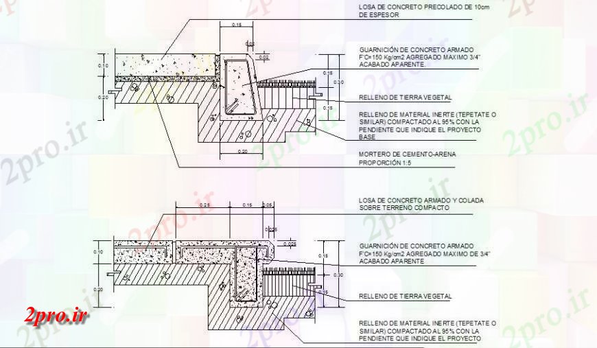 دانلود نقشه جزئیات ستون ستون به بخش دال  طرحی جزئیات (کد139494)