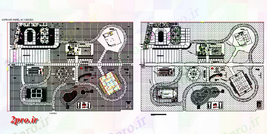 دانلود نقشه جزئیات آسانسور و نصب و راه اندازی برق تفریحی طراحی 12 در 18 متر (کد139505)