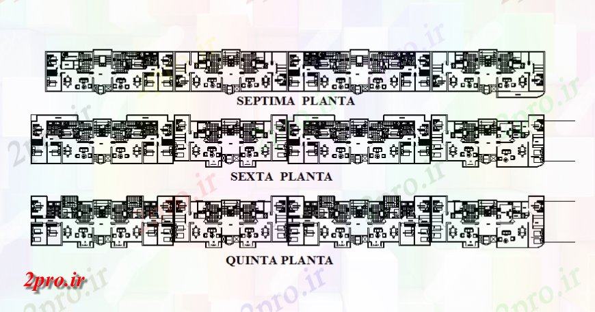 دانلود نقشه مسکونی  ، ویلایی ، آپارتمان  چند سطح آپارتمان   مسکن ساخت و ساز پنجم، ششم و هفتم طراحی طبقه جزئیات (کد139524)