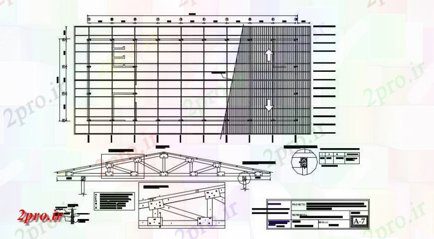 دانلود نقشه طراحی جزئیات ساختار ساخت و ساز بالای صفحه طراحی جزئیات 9 در 25 متر (کد139538)
