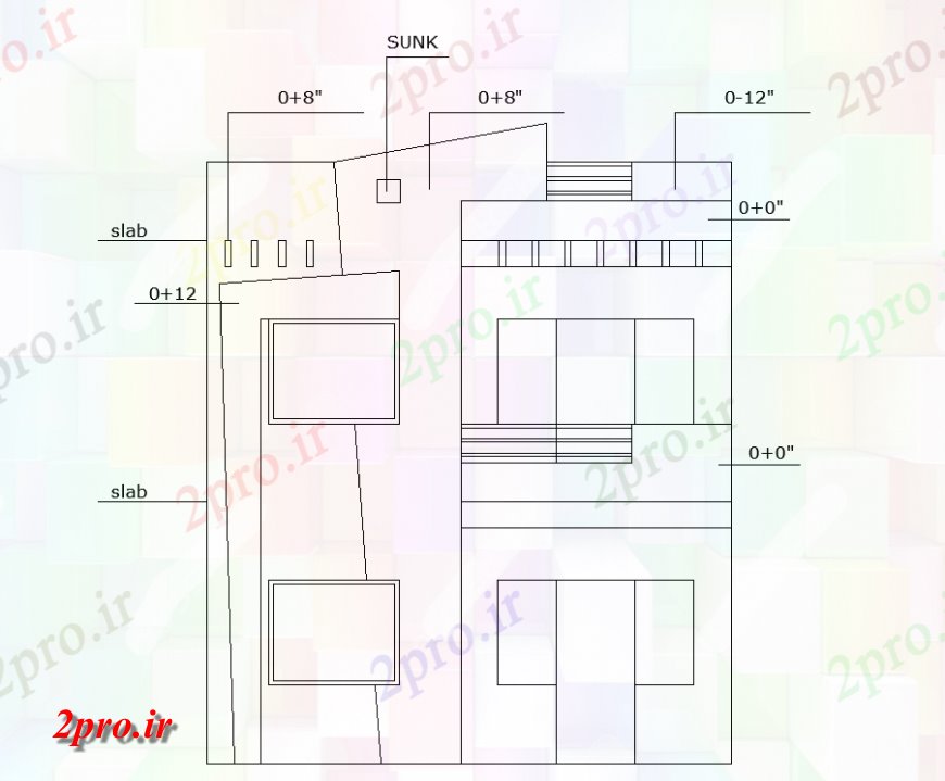 دانلود نقشه مسکونی  ، ویلایی ، آپارتمان  ویلایی بالای نما طبقه طراحی  اتوکد (کد139563)