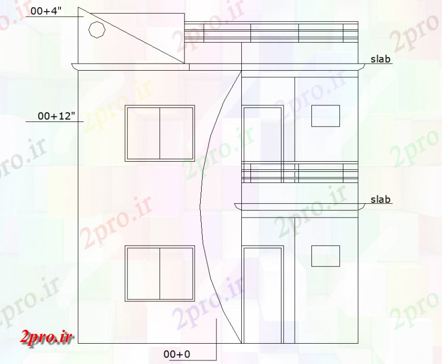 دانلود نقشه مسکونی  ، ویلایی ، آپارتمان  دو طبقه ویلا طراحی در  اتوکد (کد139569)