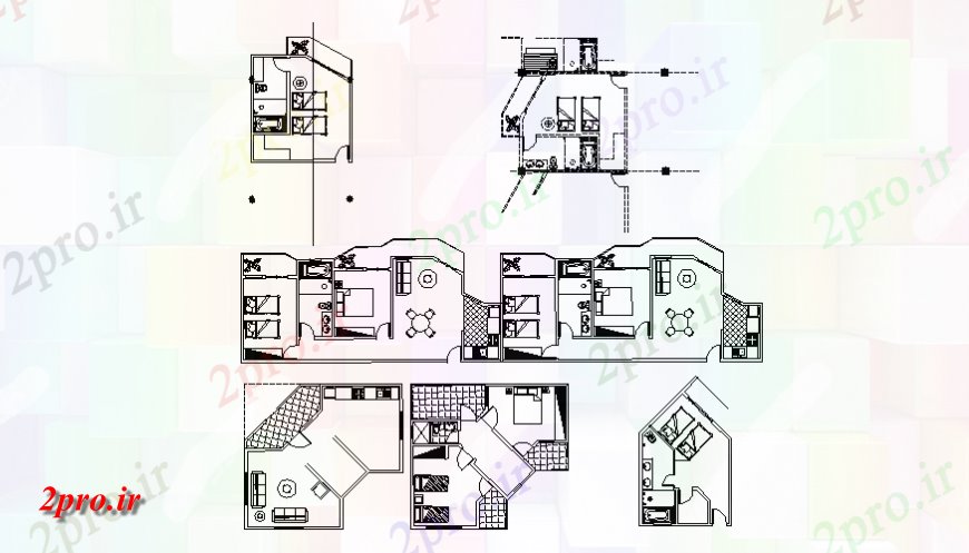 دانلود نقشه مسکونی  ، ویلایی ، آپارتمان  طرحی طبقه خانه مسکونی و  داخلی طراحی جزئیات  (کد139586)