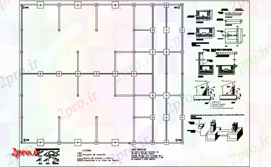 دانلود نقشه کارخانه صنعتی  ، کارگاه صنعتی  طرحی پایه کارخانه و ماشین آلات و ساختار جزئیات (کد139627)