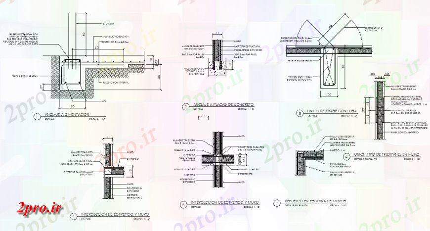 دانلود نقشه طراحی جزئیات تقویت کننده جزئیات آرماتور طراحی  اتوکد (کد139762)