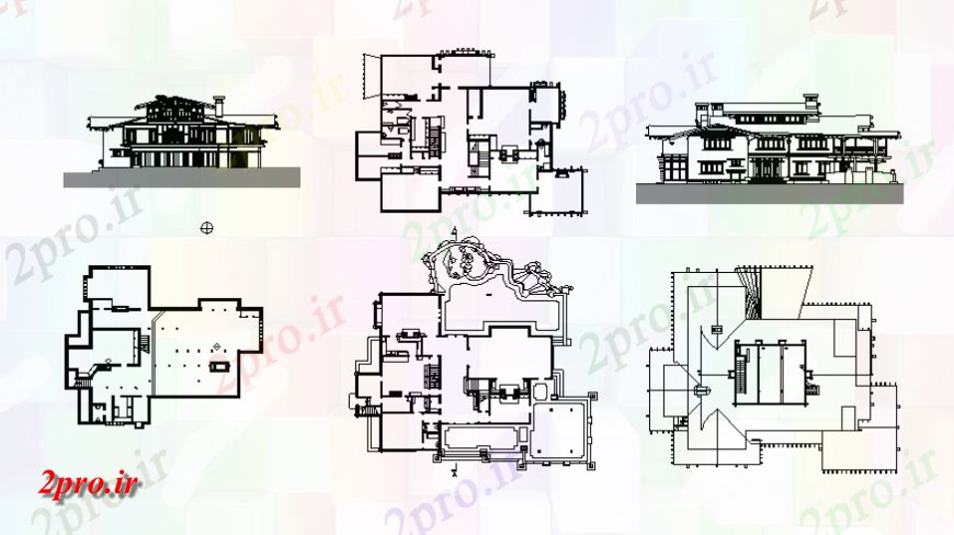 دانلود نقشه مسکونی ، ویلایی ، آپارتمان طرحی و نما مسکن جزئیات 9 در 12 متر (کد139783)