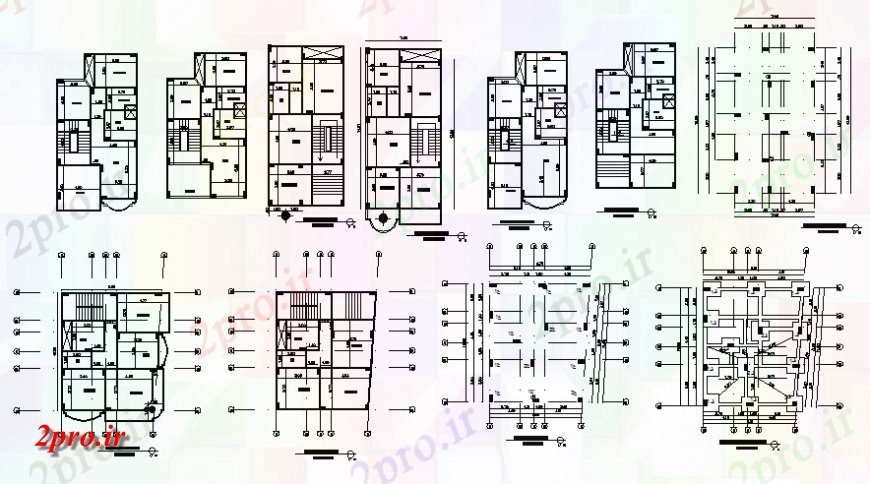 دانلود نقشه مسکونی  ، ویلایی ، آپارتمان  خط مسکن   (کد139785)