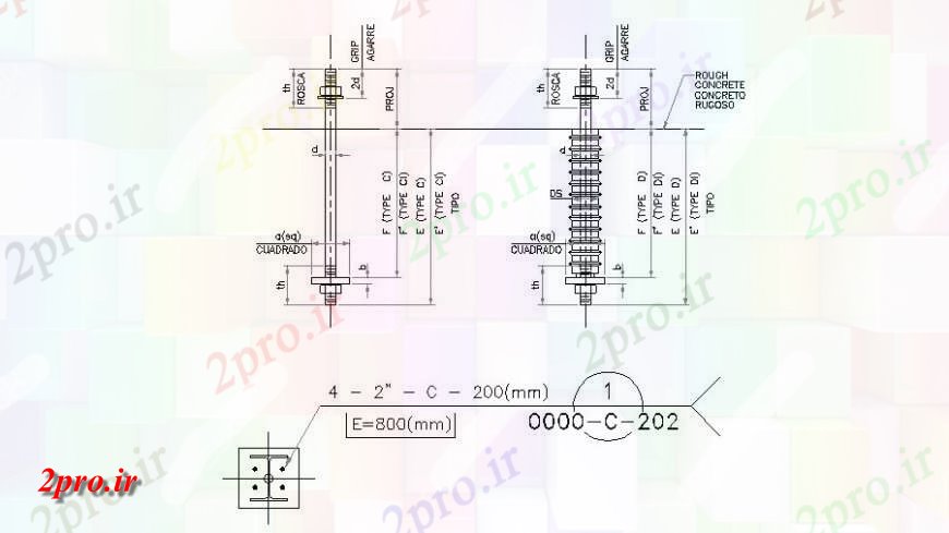 دانلود نقشه طراحی جزئیات تقویت کننده بخش بتن خشن   (کد139848)