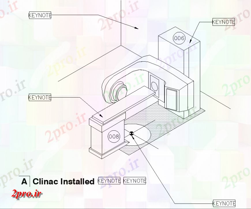 دانلود نقشه بیمارستان -  درمانگاه -  کلینیک Clinac جزئیات نصب طراحی اتوکد (کد139863)