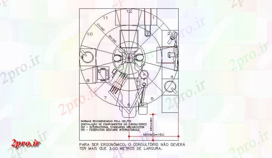 دانلود نقشه بیمارستان -  درمانگاه -  کلینیک دندانپزشک طرحی بنابر جزئیات (کد139870)