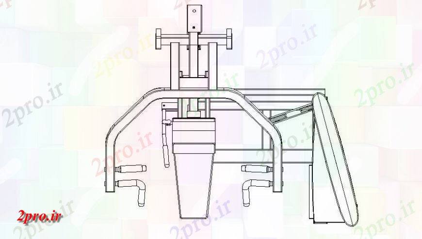 دانلود نقشه طراحی جزئیات تقویت کننده جزئیات در تجهیزات سالن های بدنسازی پرس سینه  (کد139885)
