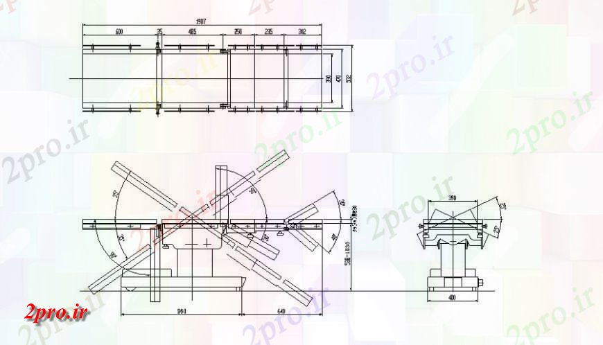 دانلود نقشه بیمارستان -  درمانگاه -  کلینیک شکل مستطیل طرحی کلینیک  تخت، نما و بخش  (کد139914)