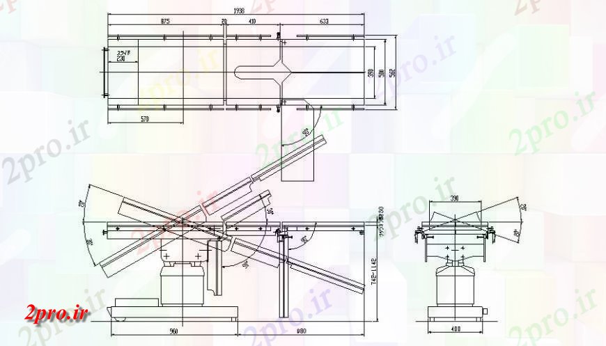 دانلود نقشه بیمارستان -  درمانگاه -  کلینیک جزئیات طرحی تخت درمانگاه، نما و بخش  (کد139918)