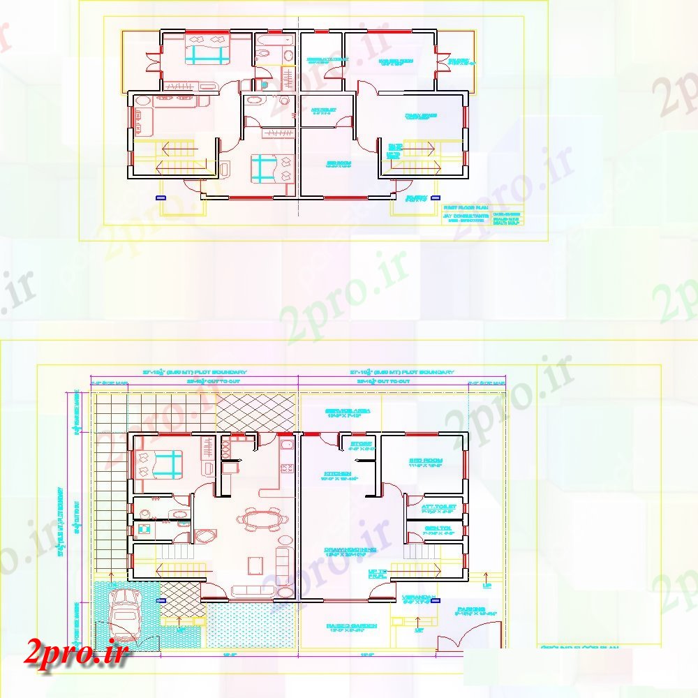 دانلود نقشه مسکونی  ، ویلایی ، آپارتمان  X 1630 MT برنامه ریزی خانه جزئیات (کد139942)