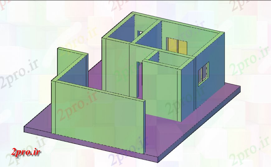 دانلود نقشه آشپزخانه آشپزخانه از خانه تریدی  (کد139944)