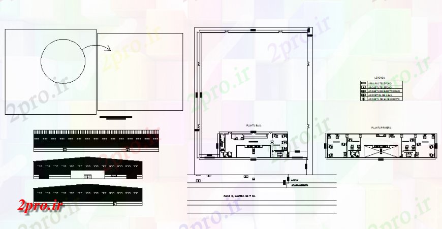 دانلود نقشه کارخانه صنعتی  ، کارگاه انبار صنعتی  تمام نما و کارخانه توزیع طرفه جزئیات  (کد140029)