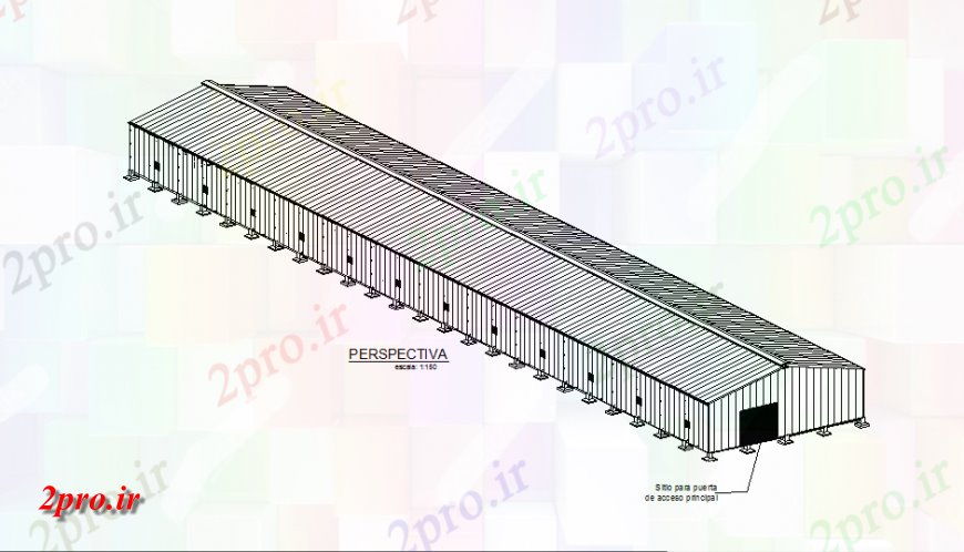 دانلود نقشه کارخانه صنعتی  ، کارگاه نمای کلی چشم انداز  کارخانه صنعتی  ، کارگاه طراحی جزئیات  (کد140044)