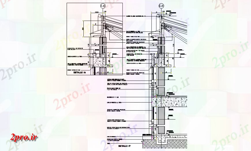 دانلود نقشه طراحی جزئیات ساختار سازنده نور بخش سقف و ساختار  دیوار جزئیات (کد140104)