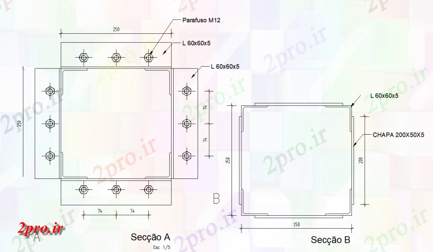 دانلود نقشه طراحی جزئیات ساختار ساختار ستون طراحی  (کد140124)