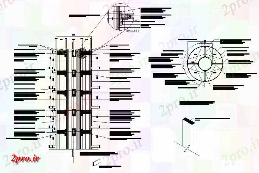دانلود نقشه طراحی جزئیات ساختار ساختار ستون و ساخت و ساز طراحی  (کد140126)