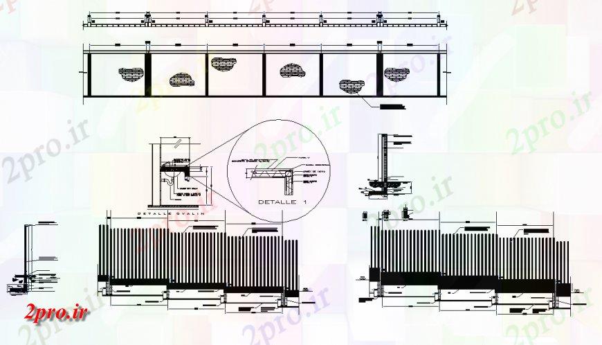 دانلود نقشه طراحی جزئیات ساختار دیوار پوششی و ساخت و ساز طراحی  (کد140128)