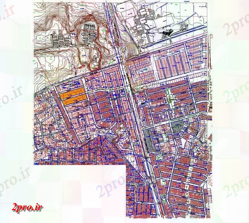 دانلود نقشه برنامه ریزی شهری منطقه شهر  طرحی جزئیات برنامه ریزی اتوکد (کد140134)
