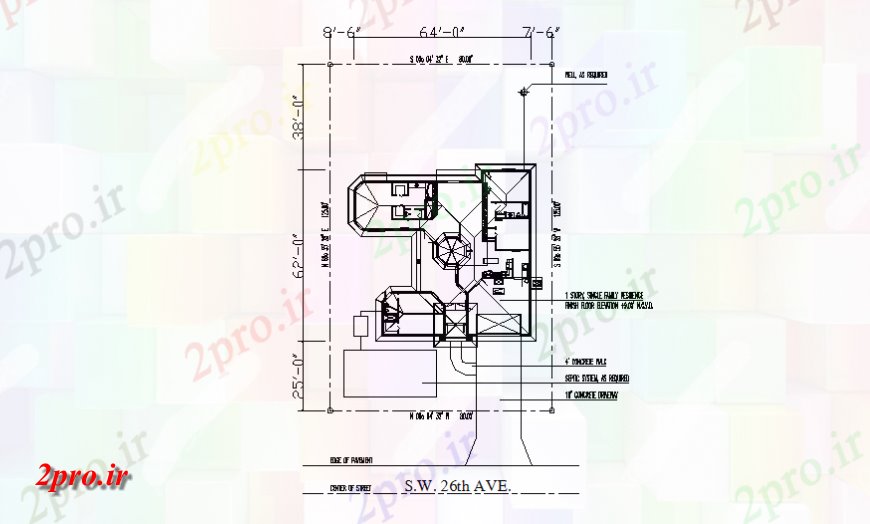 دانلود نقشه مسکونی ، ویلایی ، آپارتمان خانه خط طراحی 17 در 18 متر (کد140180)