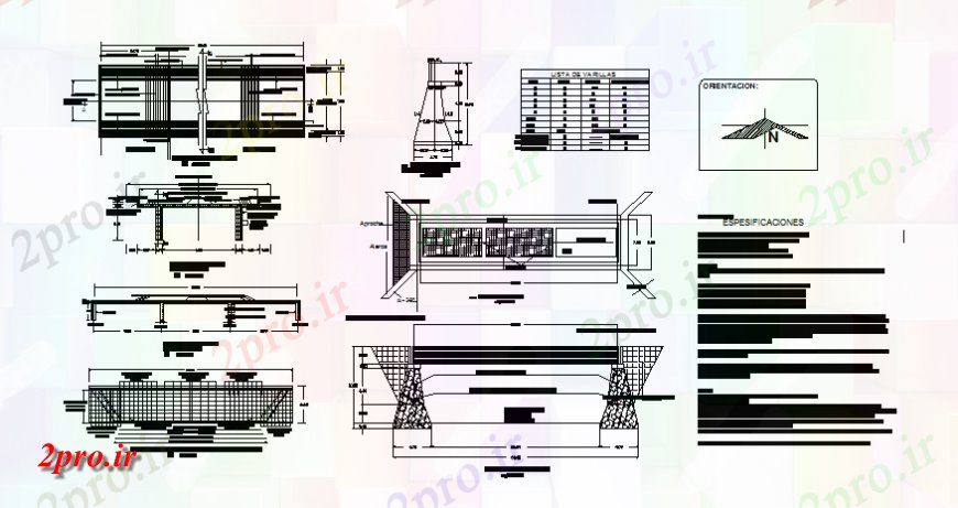 دانلود نقشه جزئیات ساخت پل طرح، نما و بخش پل جزئیات برنامه ریزی (کد140181)