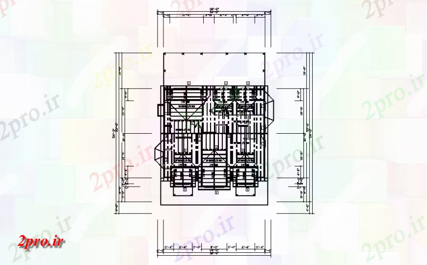 دانلود نقشه طراحی جزئیات تقویت کننده سقف تقویت   (کد140227)