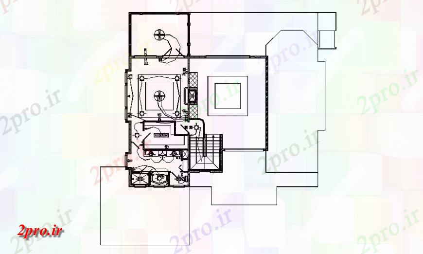 دانلود نقشه برق مسکونی طبقه برقی طرحی خانه طرحی دوم 17 در 19 متر (کد140233)