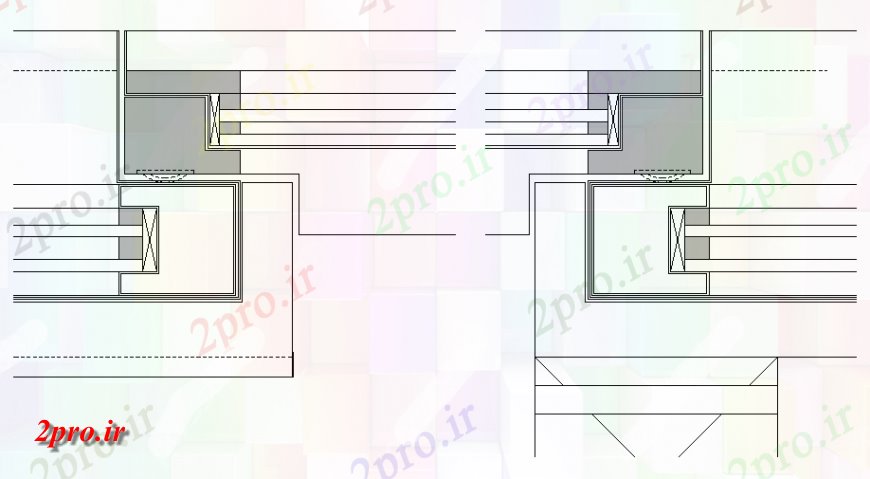 دانلود نقشه طراحی جزئیات ساختار دیوارهای خانه سازنده و مفاصل جزئیات ساختار  (کد140270)