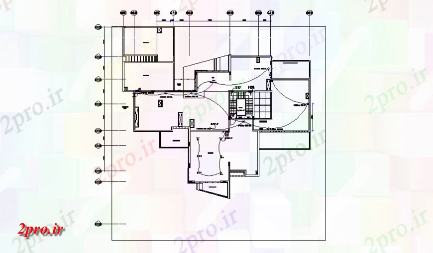 دانلود نقشه مسکونی ، ویلایی ، آپارتمان ویلا کف پشت بام الکتریکی 26 در 34 متر (کد140300)