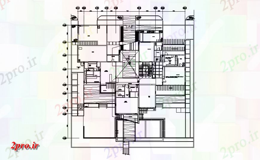 دانلود نقشه برق مسکونی جزئیات طبقه اول خانه های الکتریکی 35 در 37 متر (کد140303)