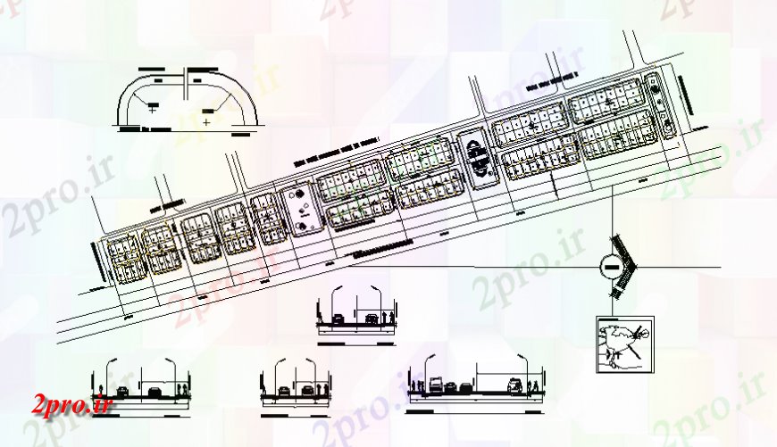 دانلود نقشه جزئیات جاده سازی شهرنشینی sanagustinoru  طرحی و بخش جزئیات (کد140361)