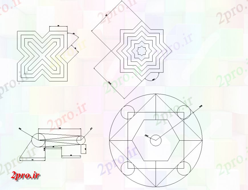 دانلود نقشه بلوک ، آرام ، نماد طراحی طرحی ریزی املایی  (کد140406)