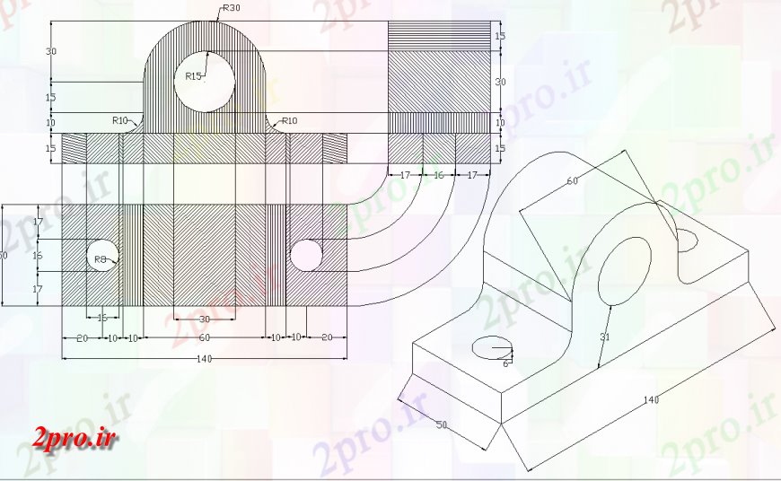 دانلود نقشه بلوک های مکانیکی ماشین آلات ها تریدی طراحی  (کد140427)