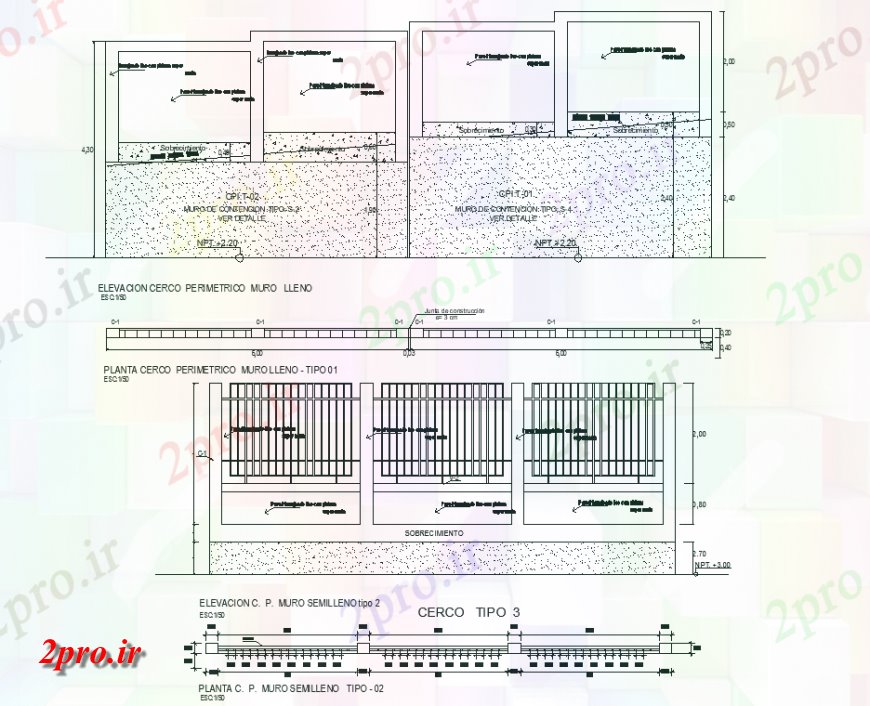 دانلود نقشه جزئیات ساخت و ساز ساخت و ساز دیوار مرکب طراحی  (کد140432)
