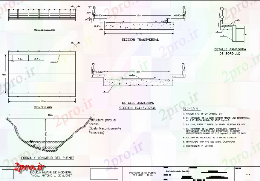 دانلود نقشه جزئیات ساخت پل پل جزئیات کار طراحی  (کد140467)